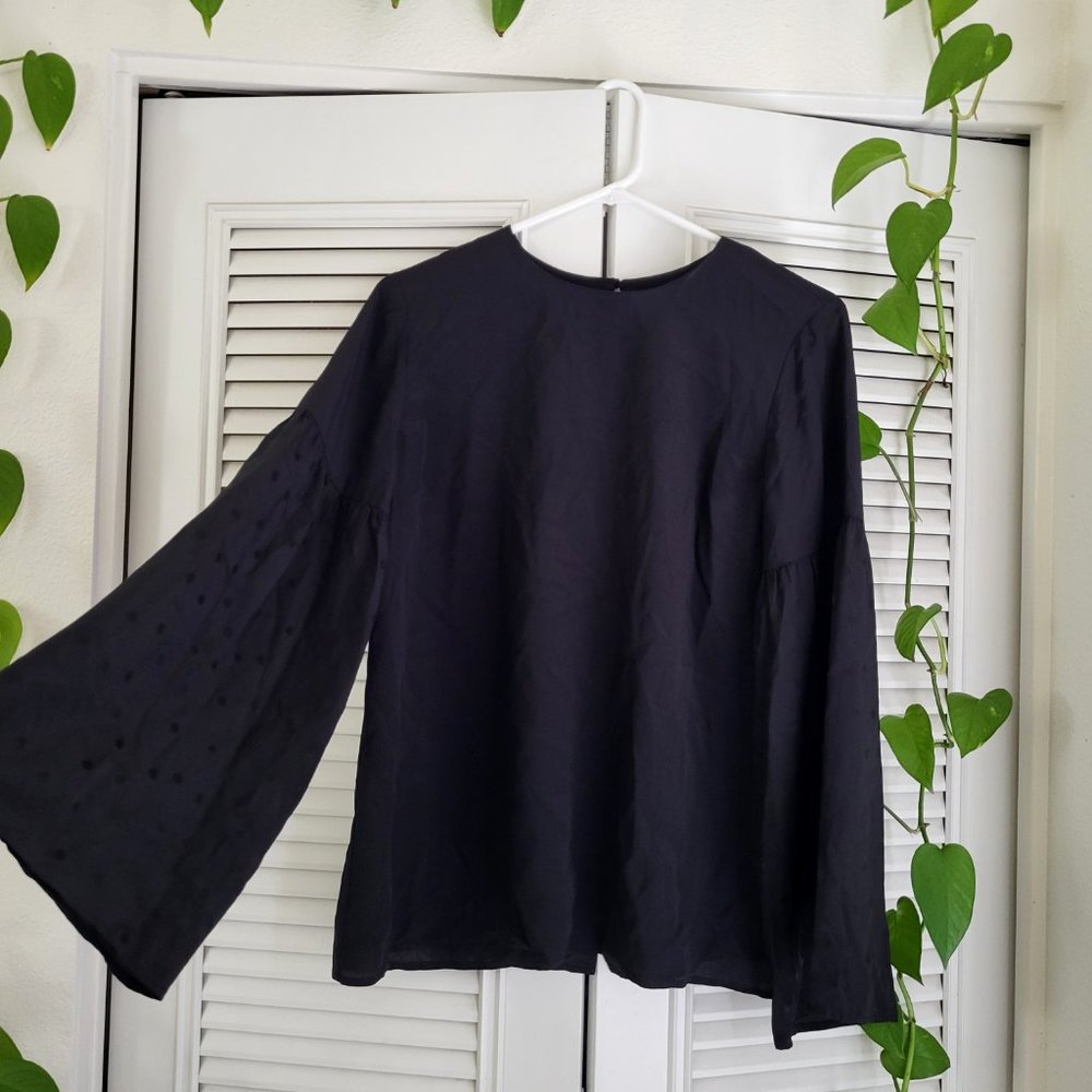 The Cause Collection - Black Blouse Bell Sleeve